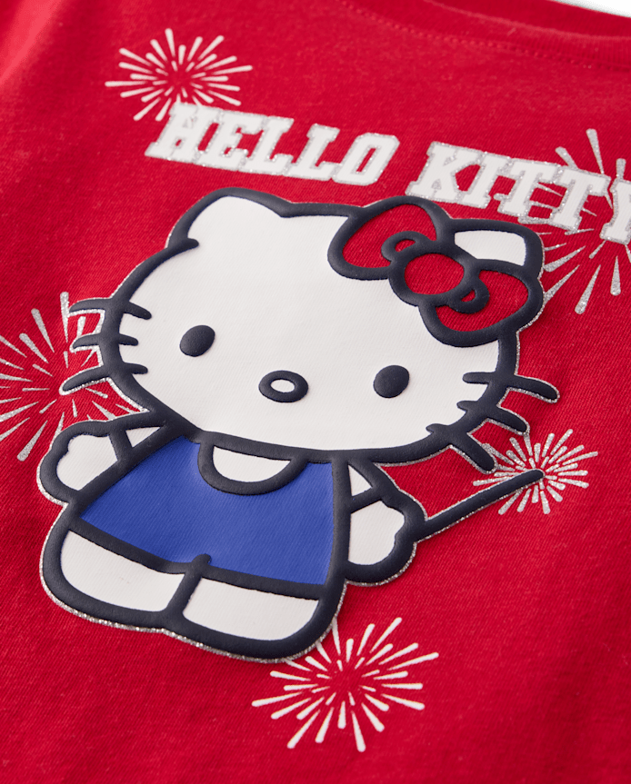 Toddler Girls Hello Kitty® Puff Print Fireworks Graphic Tee
