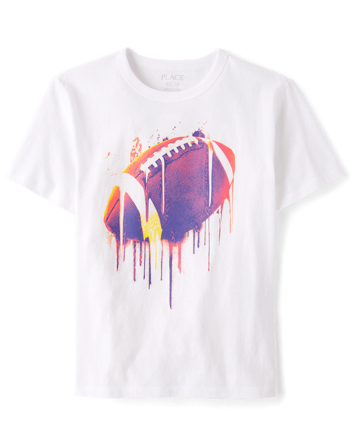 Boys Football Drip Graphic Tee