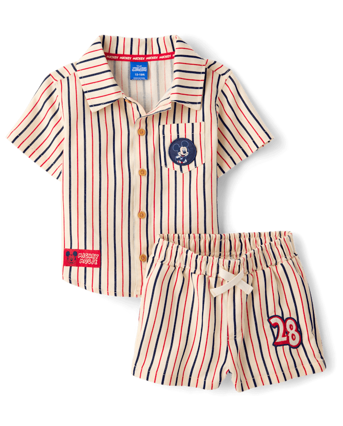 Toddler Boys Mickey Mouse™ Striped Americana 2-Piece Outfit Set