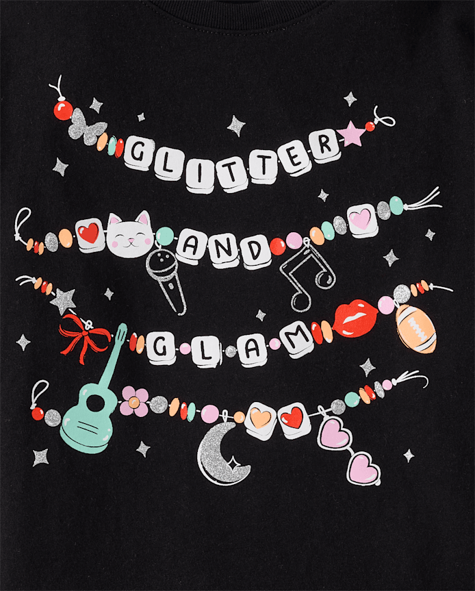 Girls Friendship Bracelet Graphic Tee