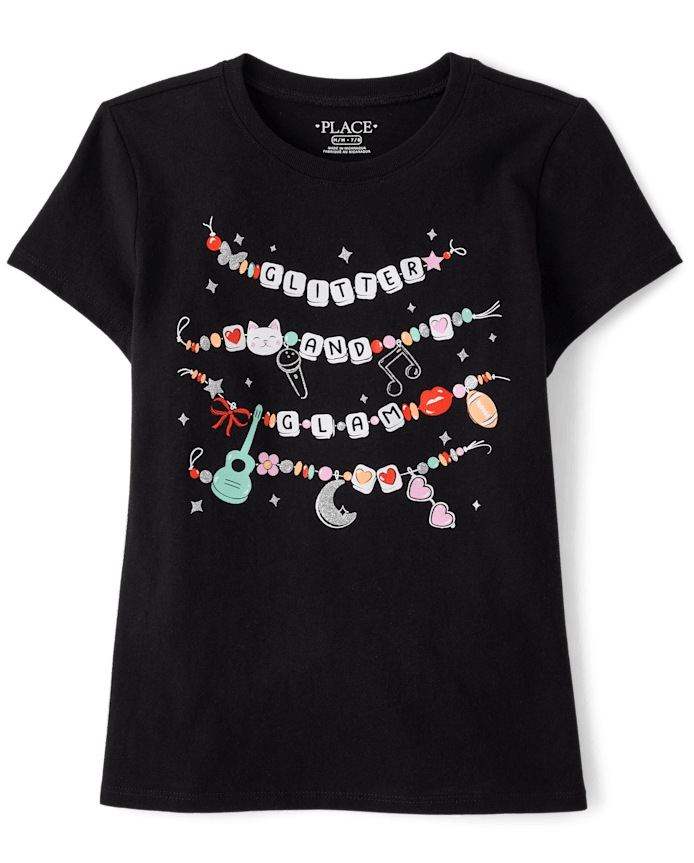 Girls Friendship Bracelet Graphic Tee
