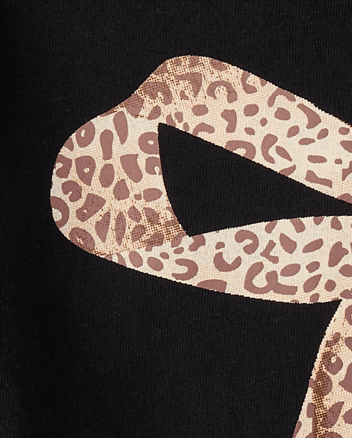 Girls Leopard Bow Graphic Tee
