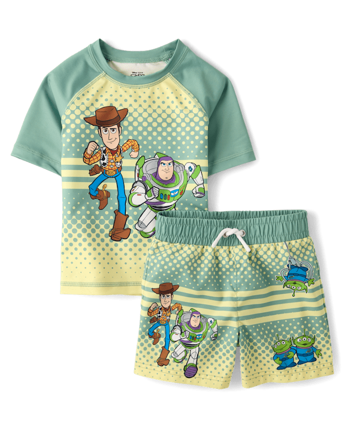 Toddler Boys Toy Story™ Rashguard Swimsuit