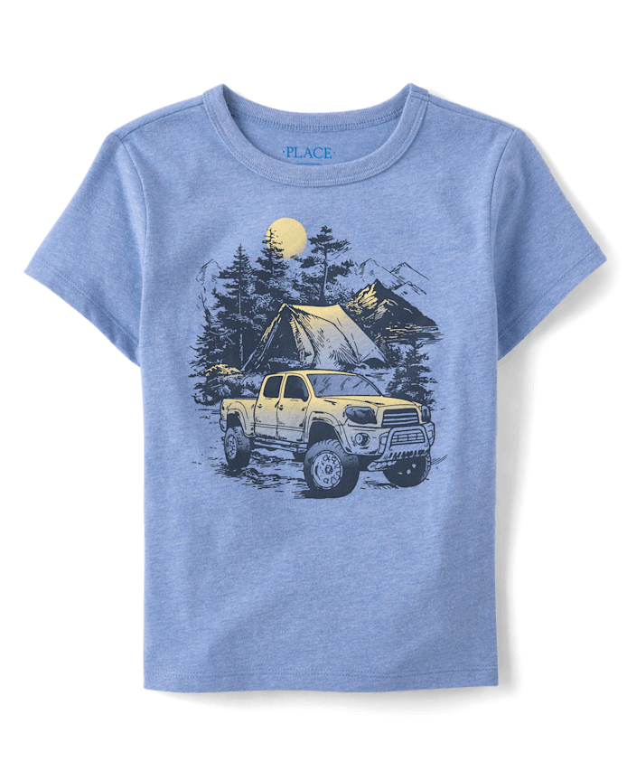 Boys Camping Truck Graphic Tee
