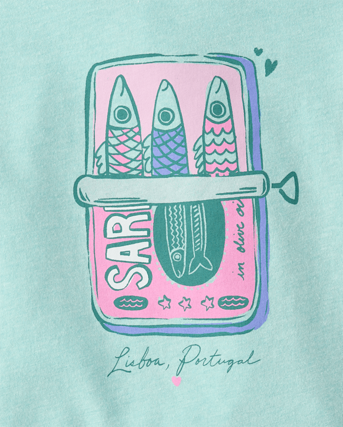 Baby And Toddler Girls Sardines Graphic Tee