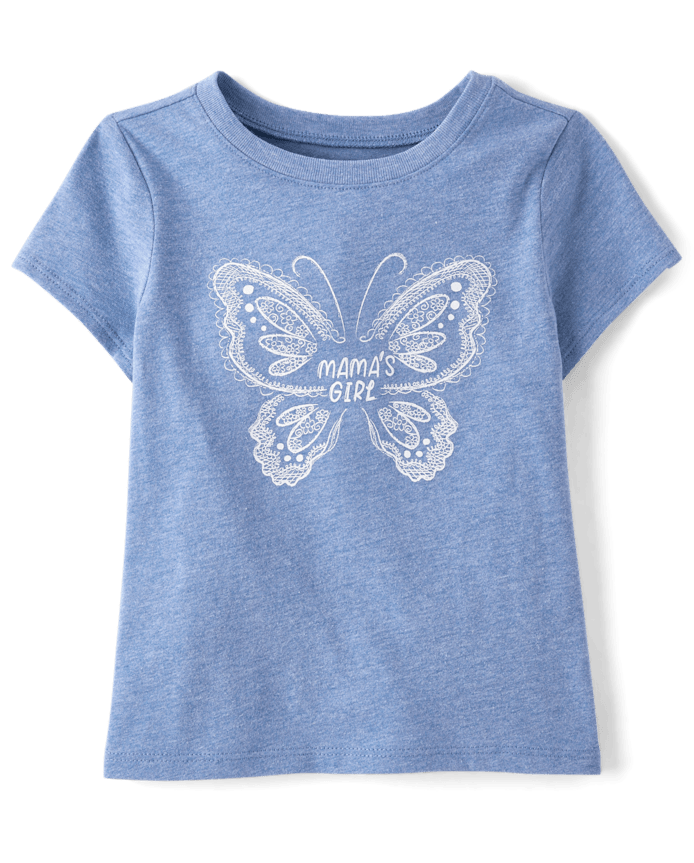 T-shirt à motif papillon pour bébés et petites filles