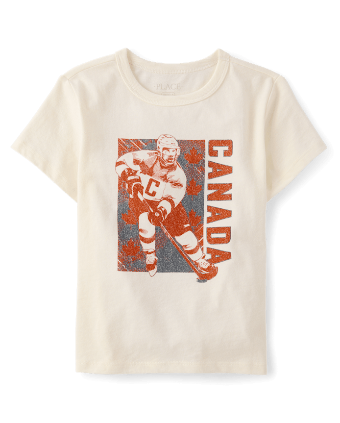 Boys Canada Hockey Player Graphic Tee