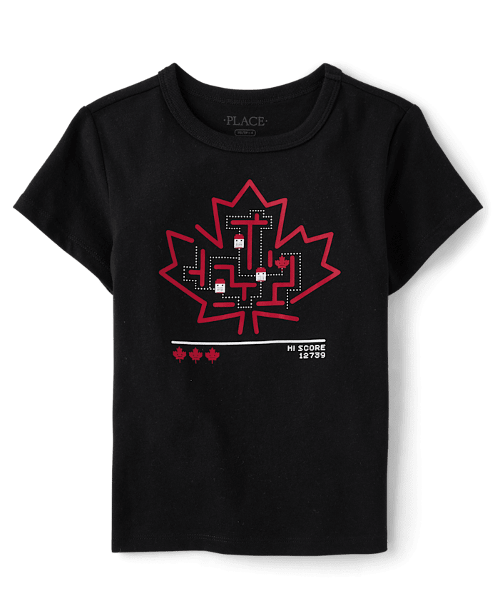 Boys Canadian Flag Graphic Tee