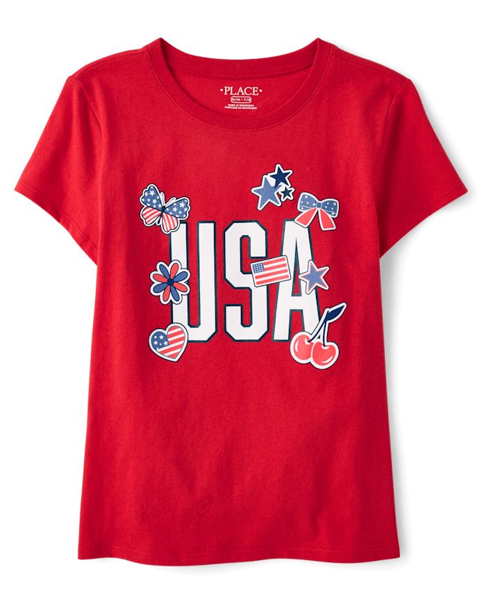 Girls USA Icons Graphic Tee