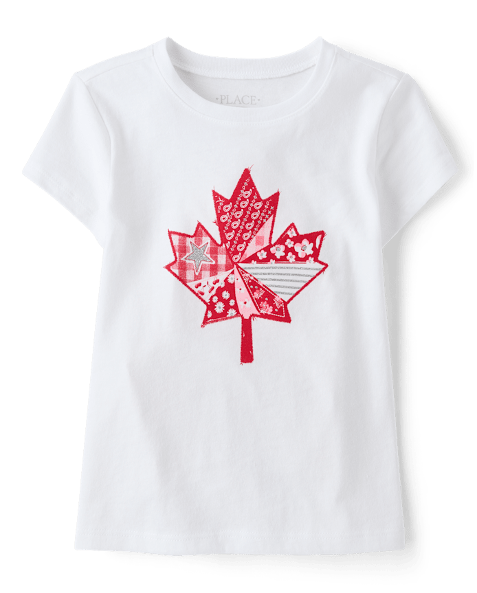 Girls Canada Maple Leaf Graphic Tee
