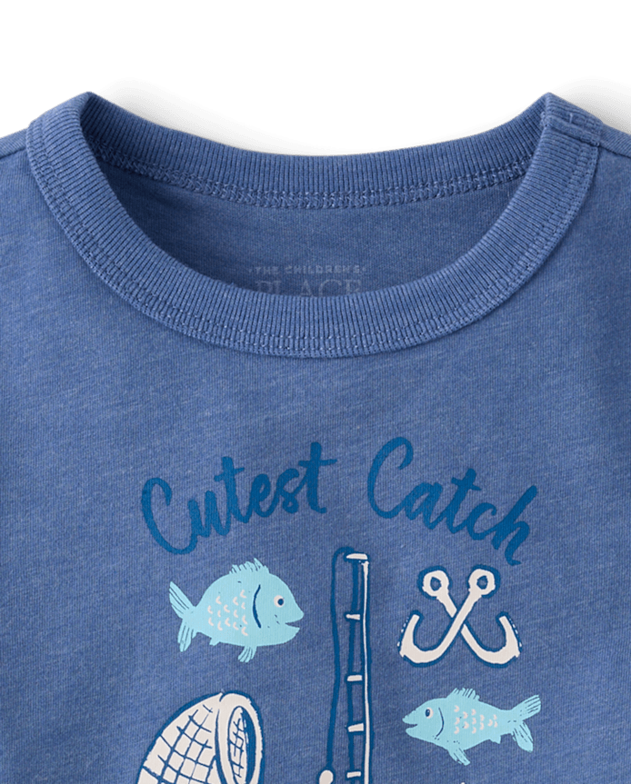 T-shirt graphique « Cutet Catch » pour bébés et petits garçons