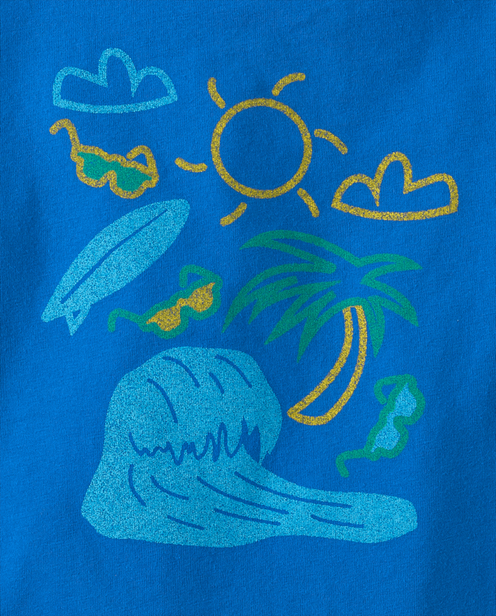 Baby And Toddler Boys Summer Icons Graphic Tee