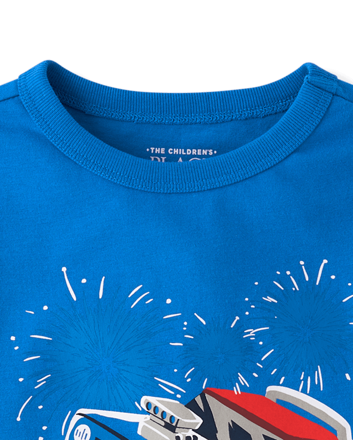 Baby And Toddler Boys Americana Monster Truck Graphic Tee