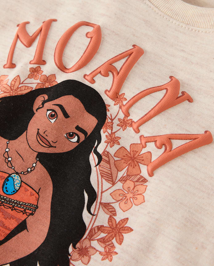 Baby And Toddler Girls Moana™ Floral Graphic Tee
