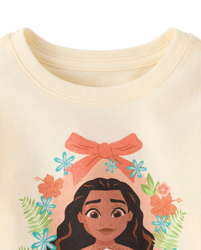 Baby And Toddler Girls Moana™ Bow Graphic Tee