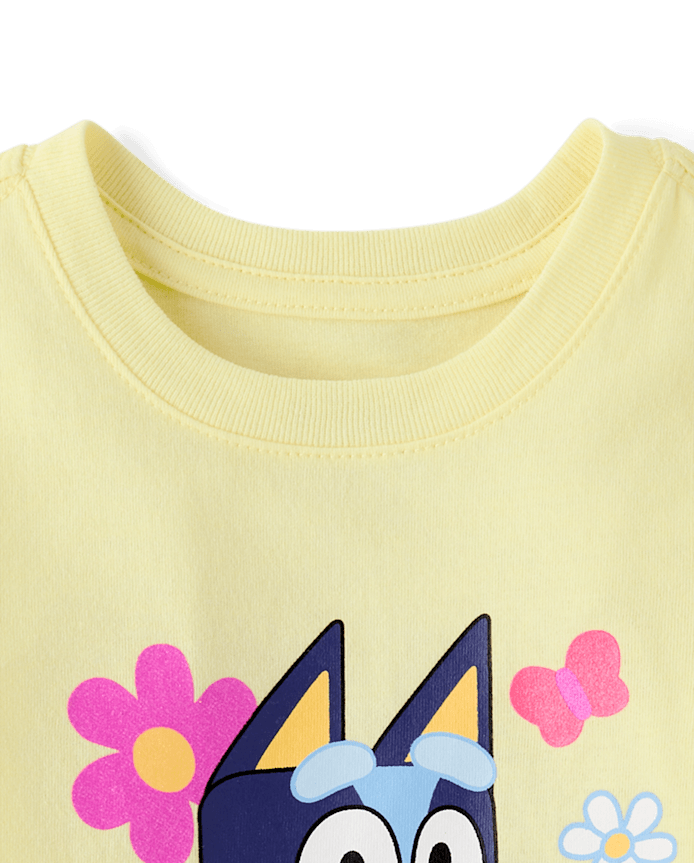 Baby And Toddler Girls Bluey™ Floral Graphic Tee