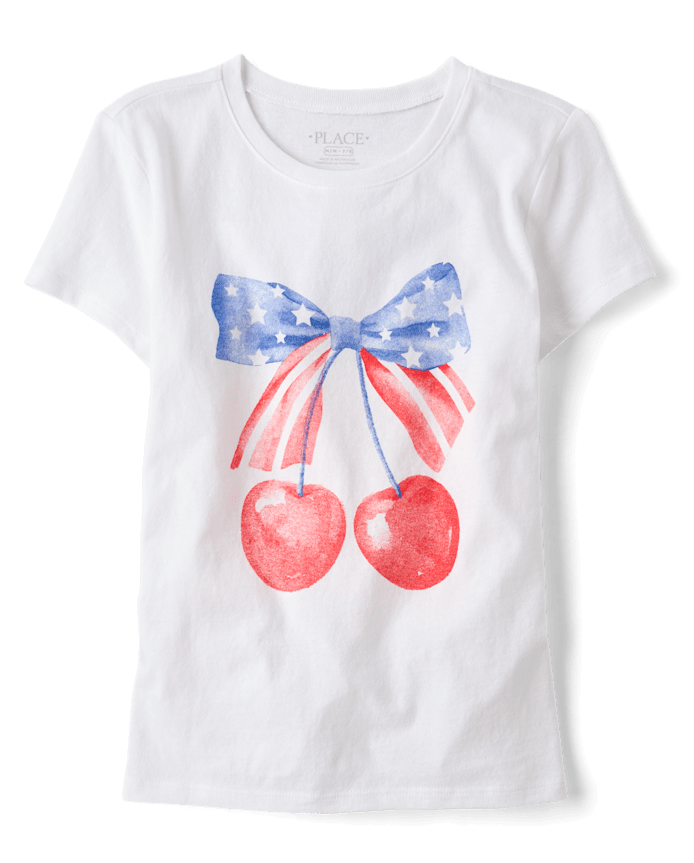 Girls Americana Cherries Graphic Tee