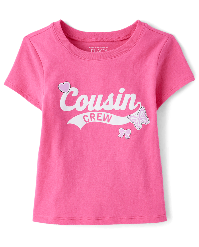 Baby And Toddler Girls Cousin Crew Graphic Tee