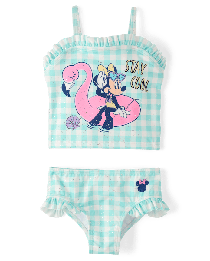 Maillot de bain tankini à carreaux Minnie Mouse™ pour petites filles