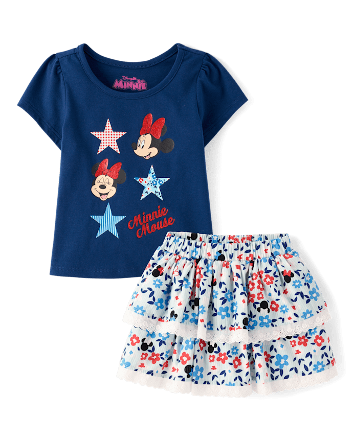 Toddler Girls Minnie Mouse™ Americana 2-Piece Outfit Set