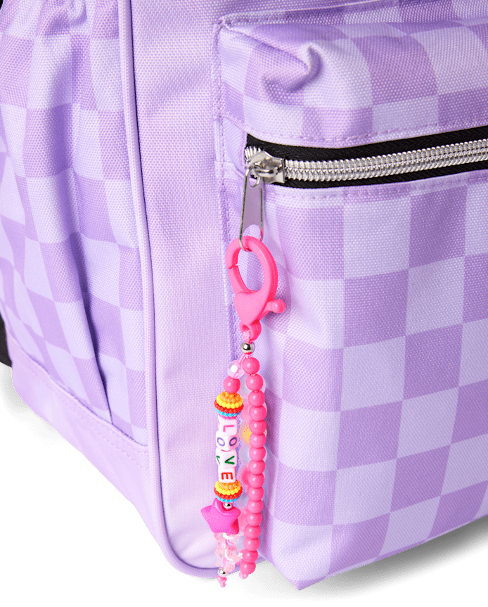 Girls Friendship Bracelet Checkered Backpack