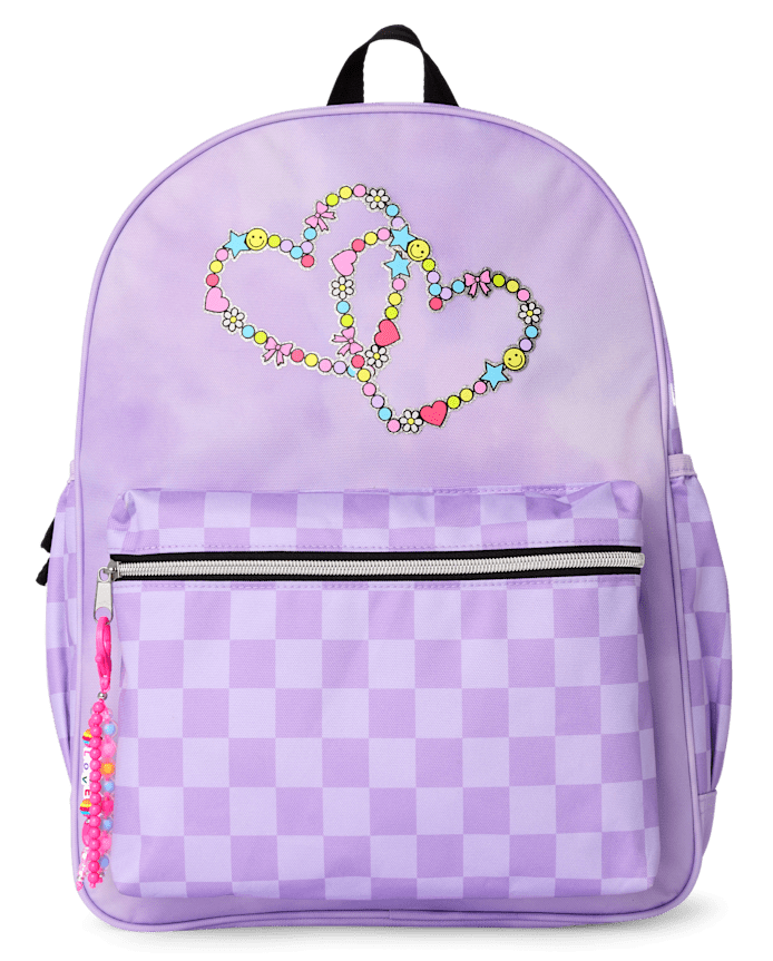 Girls Friendship Bracelet Checkered Backpack