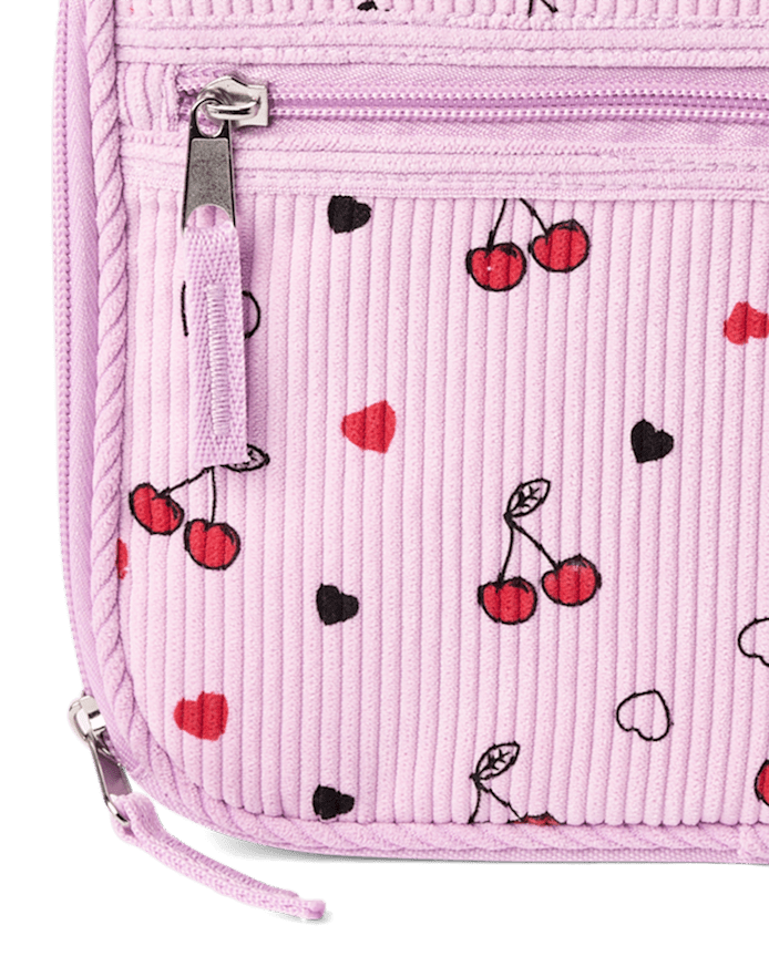 Girls Cherry Corduroy Lunchbox
