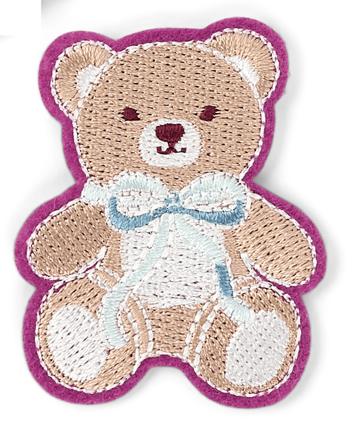 Girls Embroidered Love Patch 4-Pack