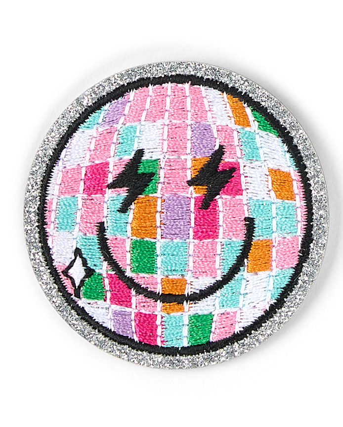 Girls Embroidered Lightning Bolt Patch 4-Pack