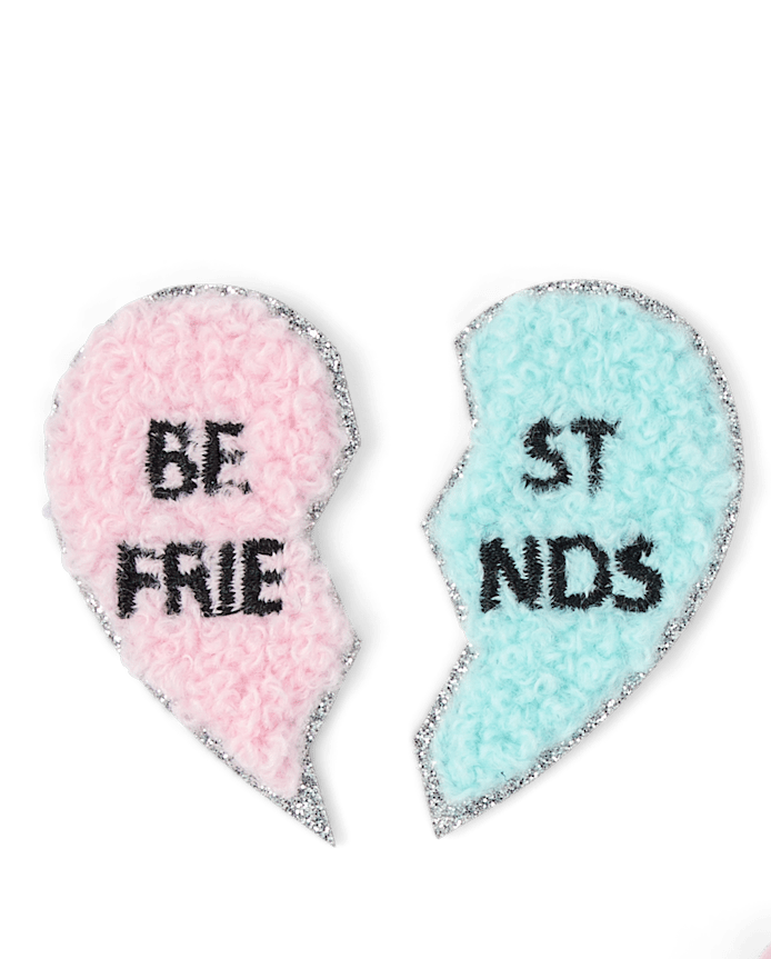 Girls Embroidered BFF Patch 4-Pack