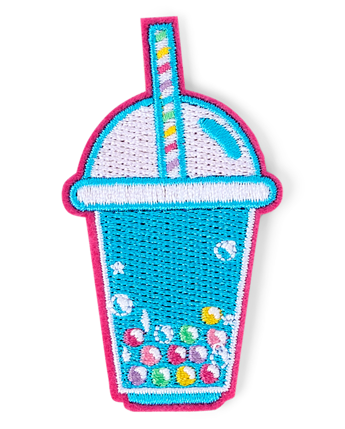 Girls Embroidered Food Patch 4-Pack