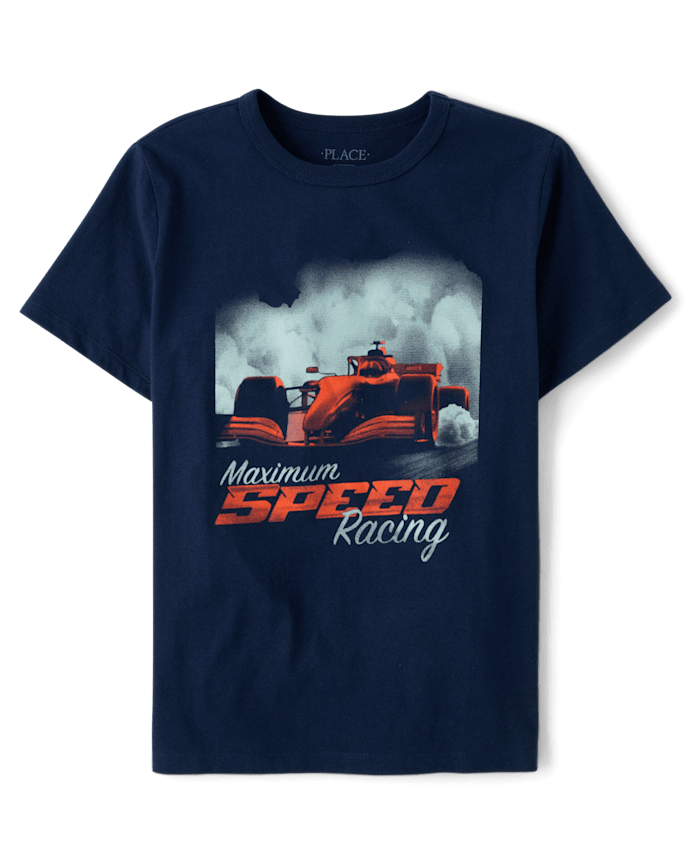 T-shirt graphique voiture de course pour garçon