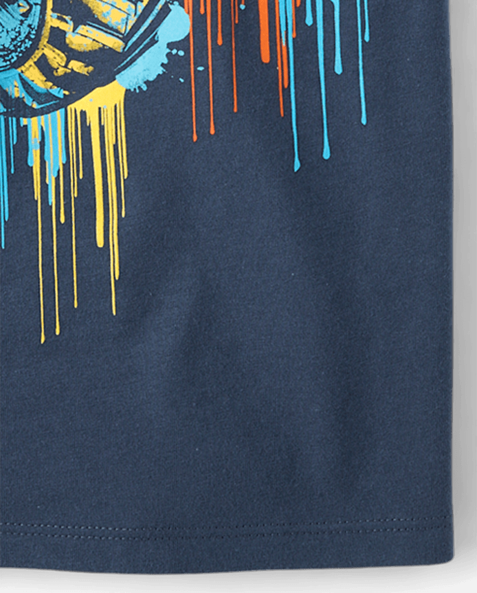 Boys Monster Truck Drip Graphic Tee