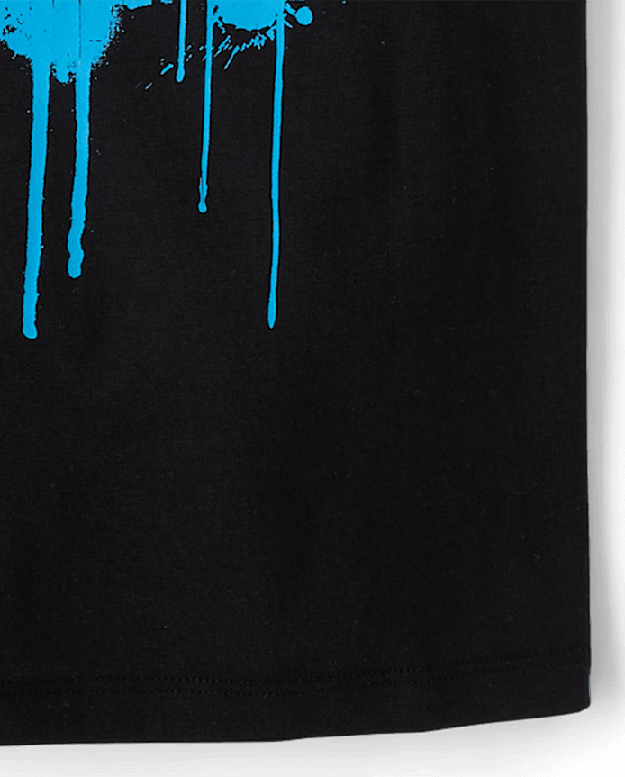 Boys Graffiti Happy Face Graphic Tee