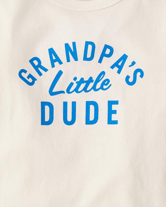 Baby And Toddler Boys Grandpa's Little Dude Graphic Tee