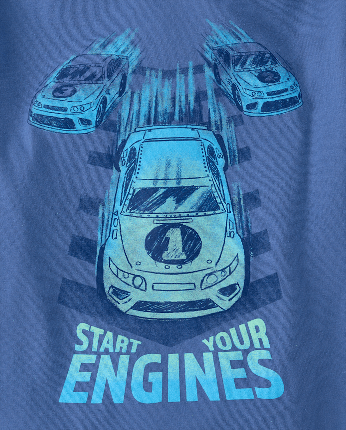 Baby And Toddler Boys Racecar Graphic Tee