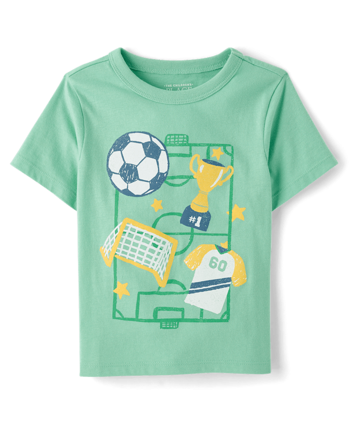 Baby And Toddler Boys Soccer Graphic Tee