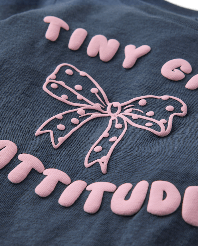 Baby And Toddler Girls Big Attitude Graphic Tee