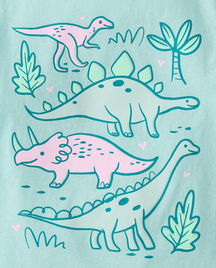 Baby And Toddler Girls Dino Graphic Tee