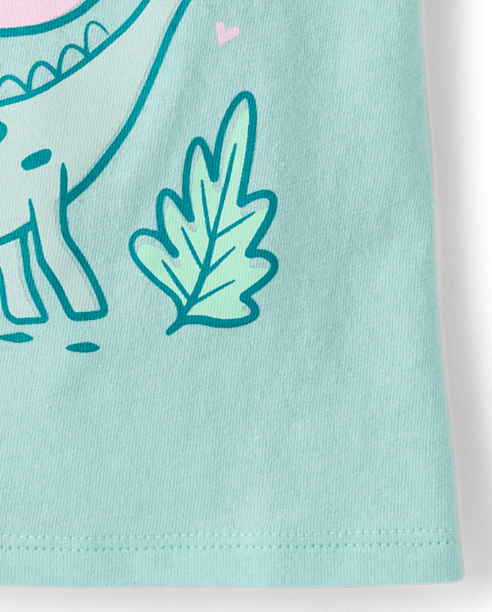 Baby And Toddler Girls Dino Graphic Tee