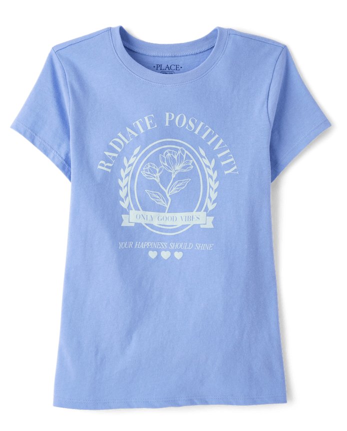 Girls Radiate Positivity Graphic Tee