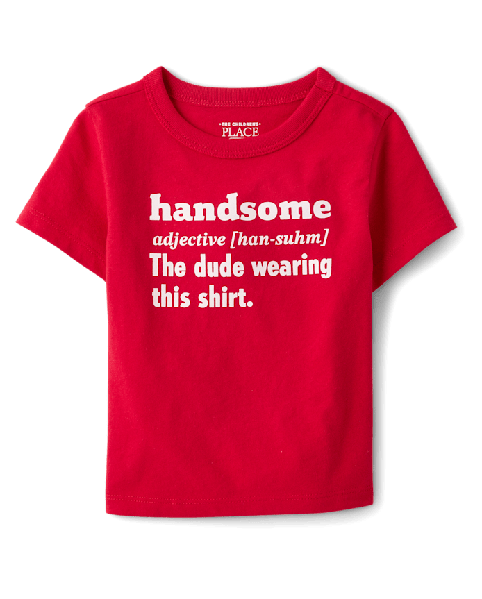 Baby And Toddler Boys Handsome Definition Graphic Tee