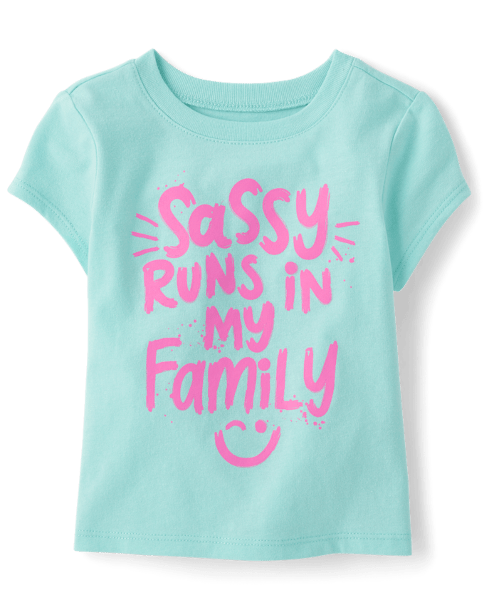 Baby And Toddler Girls Sassy Graphic Tee