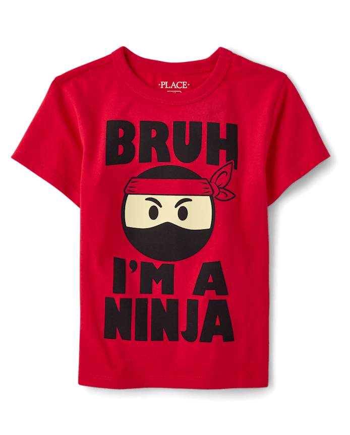 Boys Bruh Ninja Graphic Tee