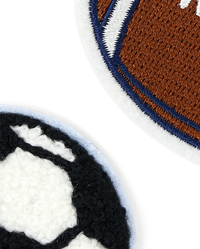 Boys Embroidered Sports Patch 4-Pack