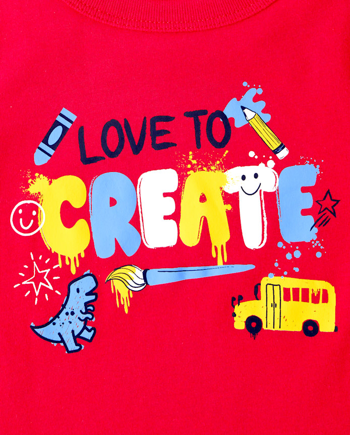 T-shirts graphiques pour bébés et petits garçons à l'école