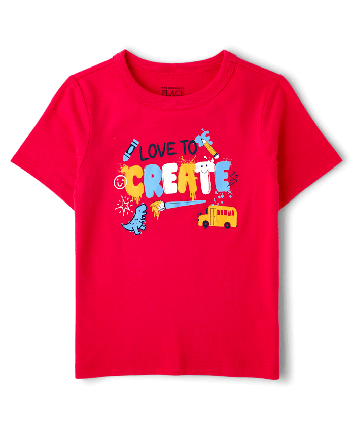 T-shirts graphiques pour bébés et petits garçons à l'école