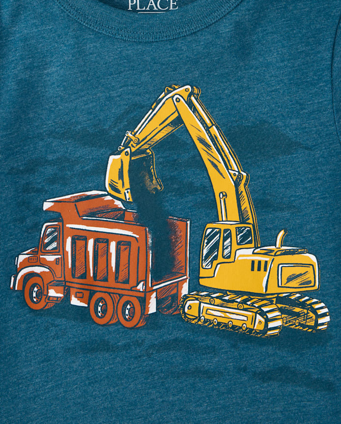 Baby And Toddler Boys Excavator Graphic Tee