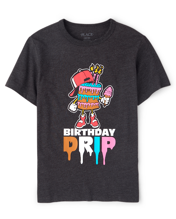 T-shirt graphique d'anniversaire pour garçon