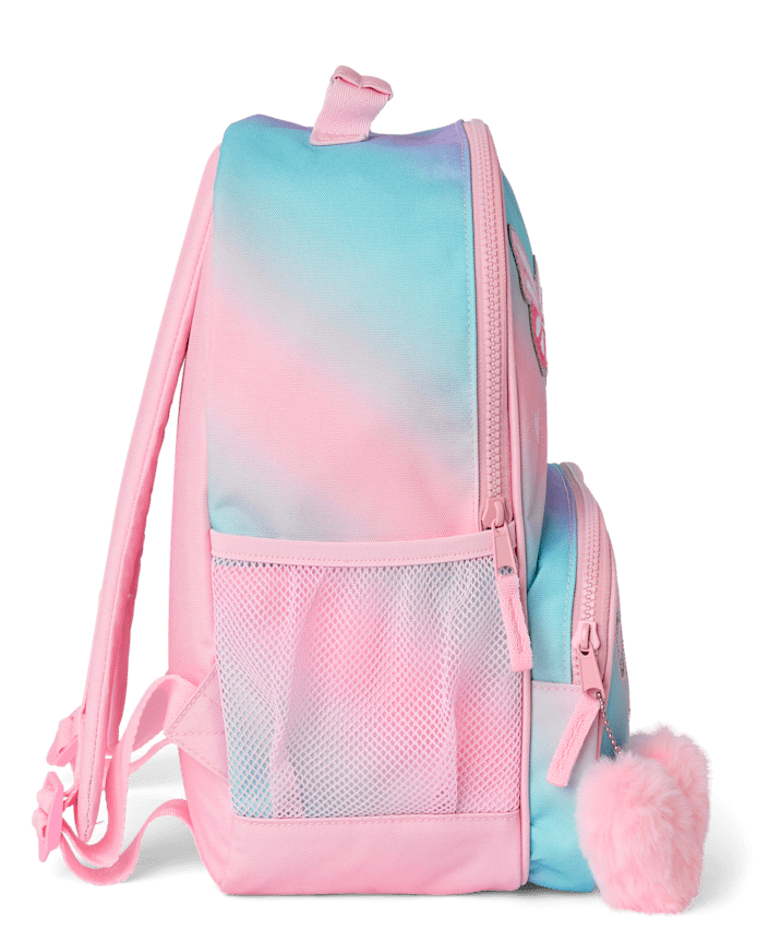Toddler Girls Ombre Embroidered Patch Backpack